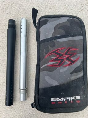 Empire Paintball Barrel Kit Pouch with Two Barrels - Black/Grey/Red